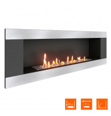 Биокамин встраиваемый SteelHeat LONG-H 1200 Small