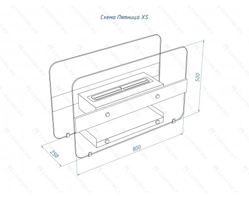 Напольный биокамин Lux Fire "Пятница"