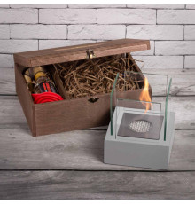 Подарочный набор SteelHeat PREMIUM BOX GLORIA серая + деревянная коробка + стартовый комплект