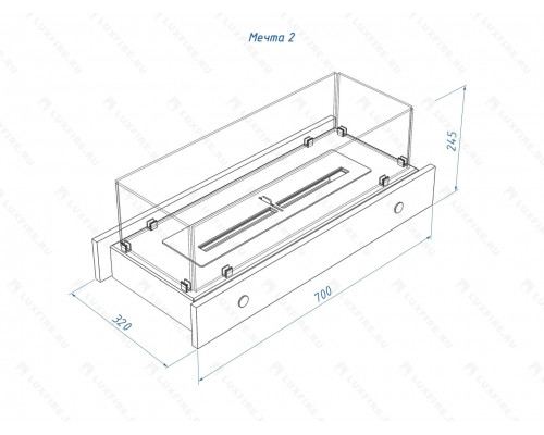 Настольный биокамин Lux Fire "Мечта №2"