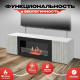 Тумба под ТВ с биокамином SteelHeat LIVORNO IMPULSE 140 см (корпус серый / фасады серый бетон)