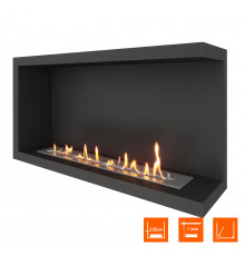 Биокамин угловой SteelHeat Leader 900 правый