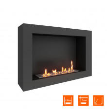Биокамин SteelHeat WALL ONE 800 черный