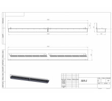 Топливный блок SteelHeat LINE GLASS 1500 двойной широкий
