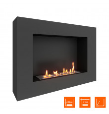 Биокамин SteelHeat WALL GRAND 900 черный