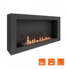 Биокамин SteelHeat WALL ONE 1100 черный