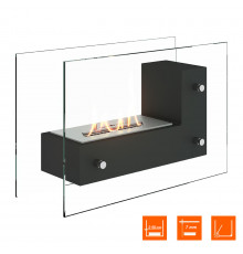 Биокамин напольный SteelHeat TETRISE 500 черный