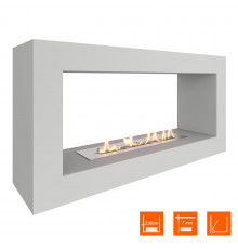Биокамин SteelHeat FRAME ONE 900 белый