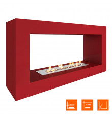 Биокамин SteelHeat FRAME ONE 900 красный