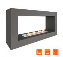 Биокамин SteelHeat FRAME ONE 900 серый