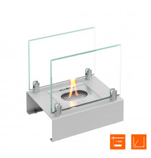 Настольный биокамин SteelHeat ALBA серый