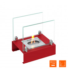 Настольный биокамин SteelHeat ALBA красный