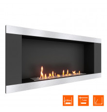 Биокамин встраиваемый SteelHeat LONG-H 1200