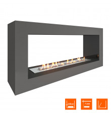 Биокамин SteelHeat FRAME ONE 1000 серый