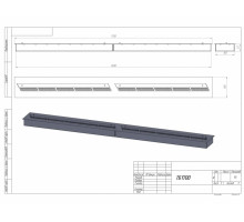 Топливный блок SteelHeat S-LINE 1700 двойной широкий