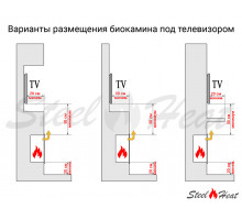 Топливный блок SteelHeat LINE GLASS 1800 двойной широкий