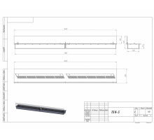 Топливный блок SteelHeat LINE GLASS 1400 двойной широкий