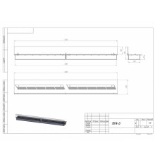 Топливный блок SteelHeat LINE GLASS 1400 двойной широкий